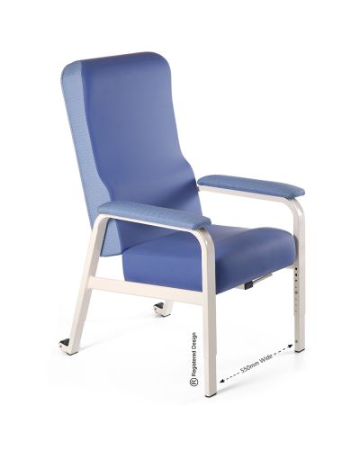 Adjustable Healthcare Patient Lounge Chair Standard Size with Fixed Arms