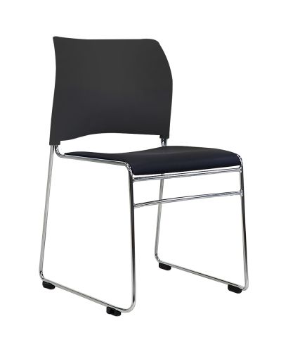 Buro Maxim Sled Base Stacking Chair Upholstered