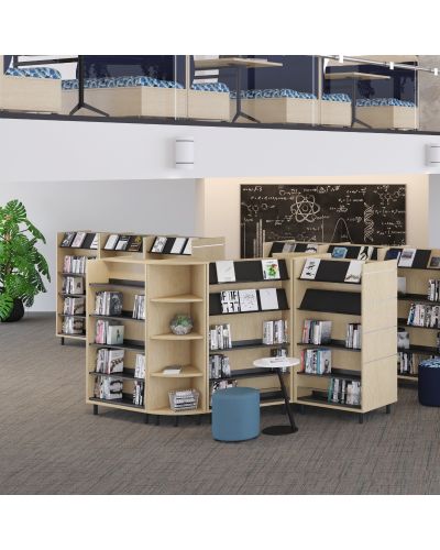 Marvel Library Double Shelf Unit with Slatwall