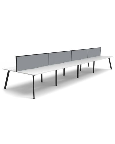 Eternity Double Sided Desk with Screen - Eight  Person