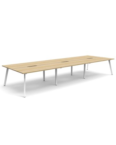 Eternity Double Sided Desk - Six Person