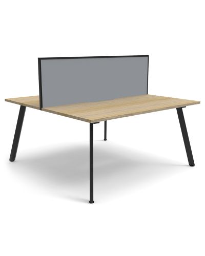 Lawson Double Sided Desk with Screen - Two Person