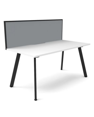 Eternity Single Sided Desk with Screen - One Person