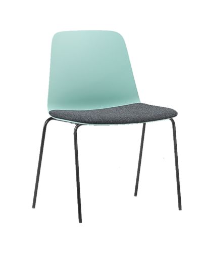 Lola 4 Leg Chair - Plastic Shell with Seat Pad