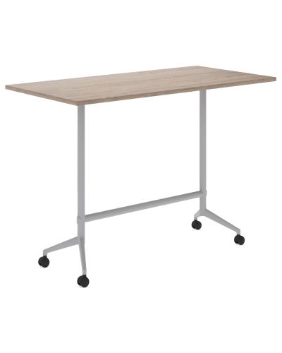 Mars High Mobile Flip Top Table - Coloured Frame