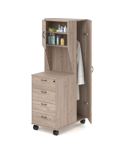 Medcab Bedside Cabinet - 4 Drawer with Cupboard