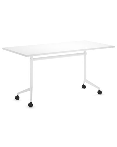 Mars Turn Table - 720H X 1200W X 750D - White Frame / Polar White Top