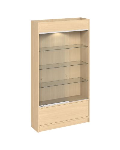 Display Cabinet - Sliding Doors with Drawer
