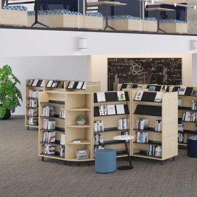 Marvel Library Double Shelf Unit with Slatwall