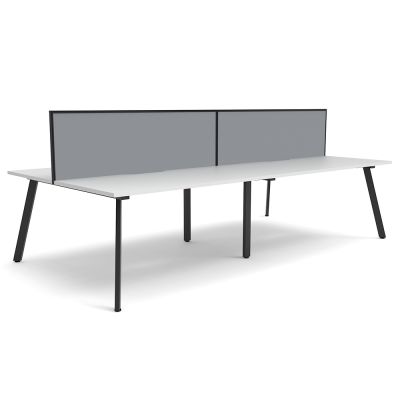 Eternity Double Sided Desk with Screen - Four  Person