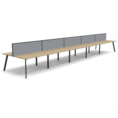 Eternity Double Sided Desk with Screen - Ten  Person