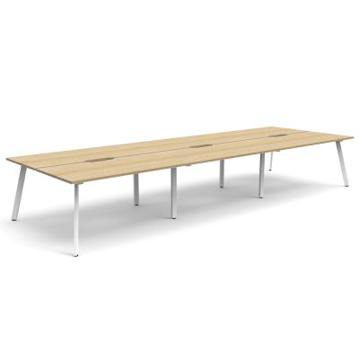 Eternity Double Sided Desk - Six Person