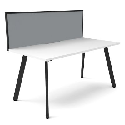 Eternity Single Sided Desk with Screen - One Person