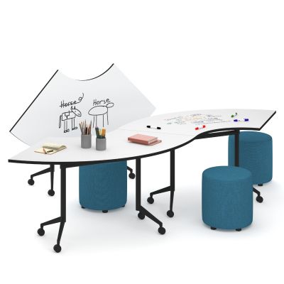 Mars Curve Mobile Flip Top Table