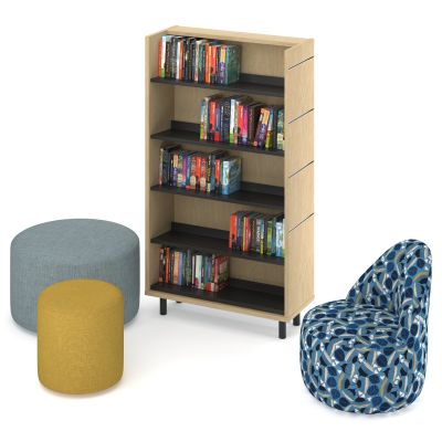 Marvel Library Single Shelf Unit with Slatwall