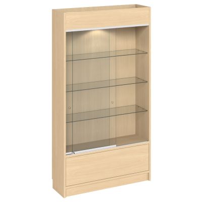 Display Cabinet - Sliding Doors with Drawer