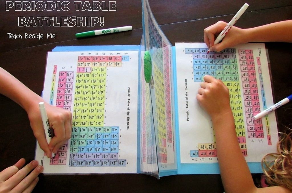 Science Activity - Periodic Table Battleships by Teach Beside Me